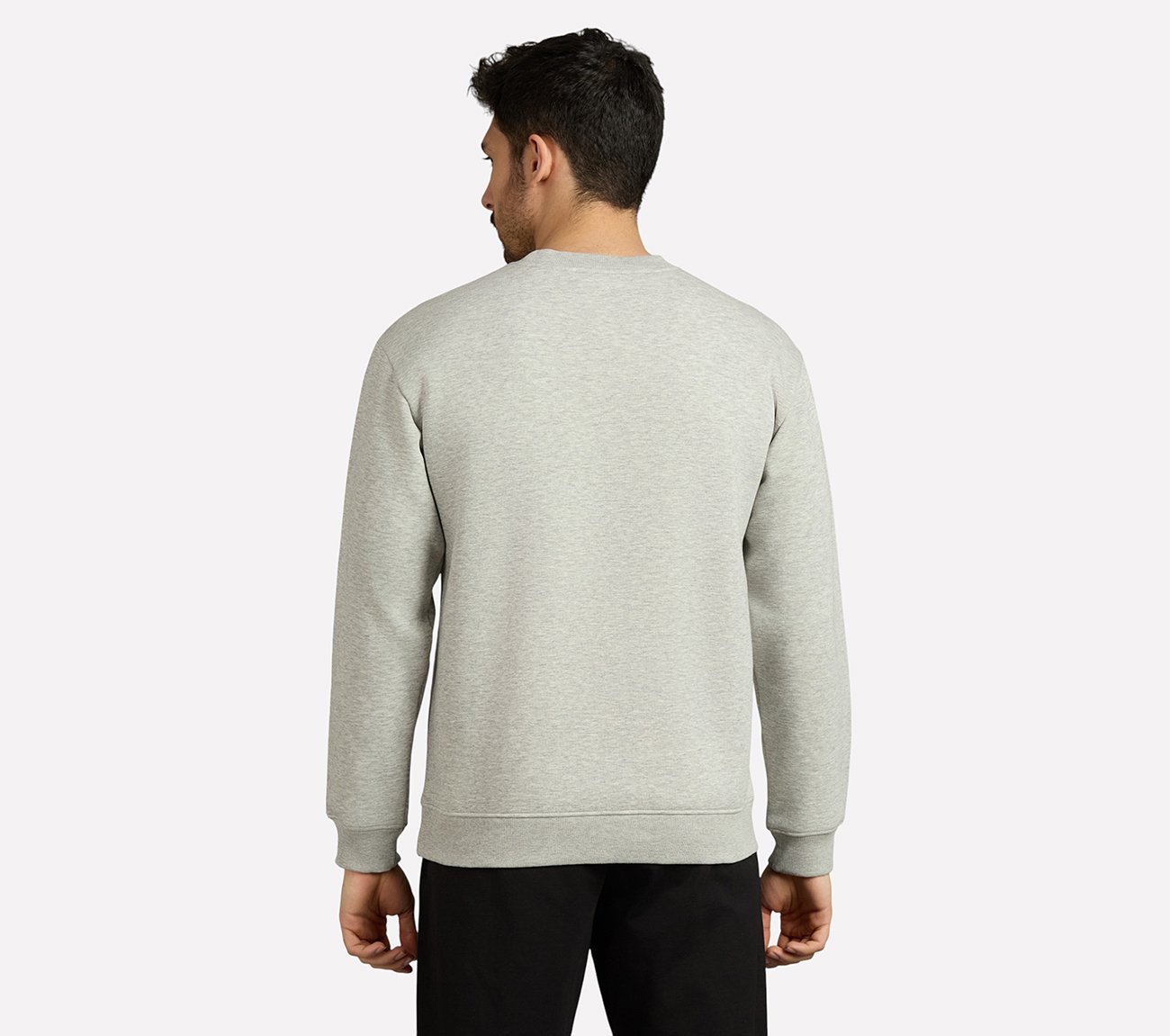FRONT LINEAR BRANDING SWEATSHIRT, CHARCOAL/LT. GRAY