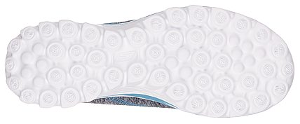 GO WALK 2 - 360, GREY/TURQUOISE Footwear Bottom View