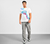 SMOKE PRINT T-SHIRT, WHITE