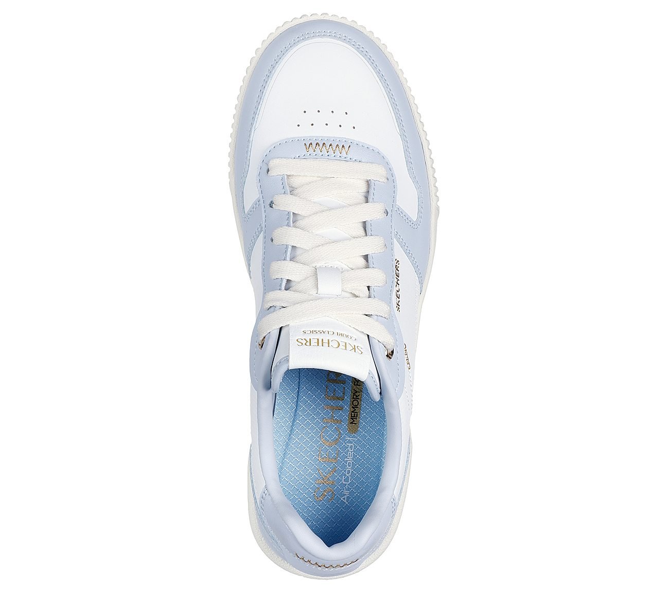 JADE-BEST IN CLASS, WHITE/BLUE Footwear Top View