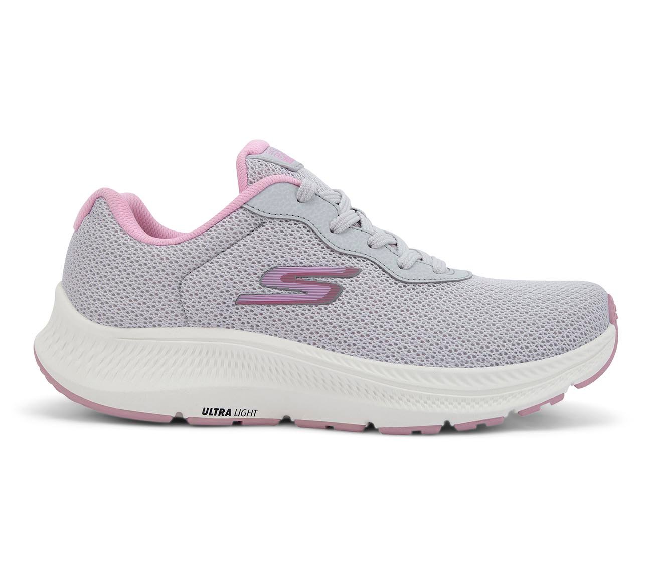 GO RUN CONSISTENT 2, GREY/PINK Footwear Lateral View