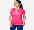 WOMENS ELITE TEE, NEON PINK/PINK Apparels Top View