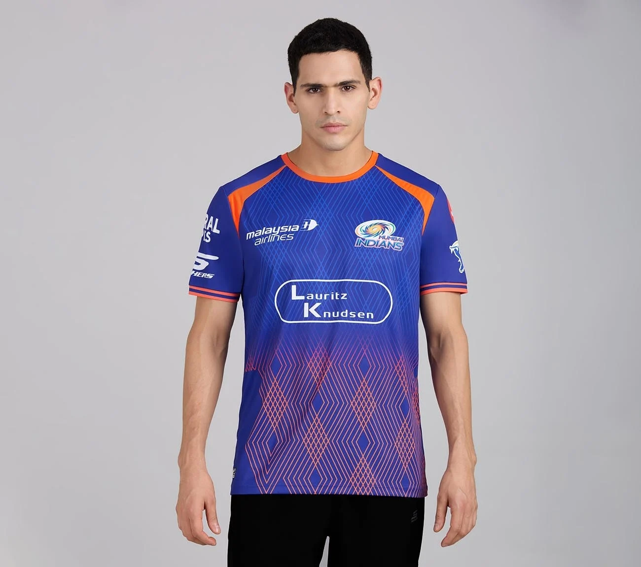 MUMBAI INDIANS IPL MEN'S TRAINING JERSEY 2026, ROYAL/NAVY/LIME