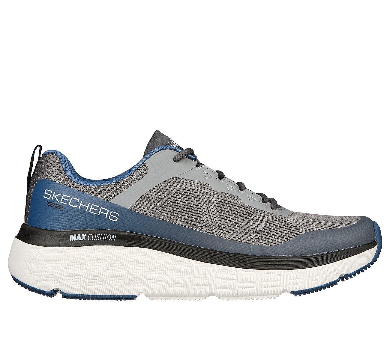 MAX CUSHIONING DELTA, GREY/BLUE Footwear Lateral View