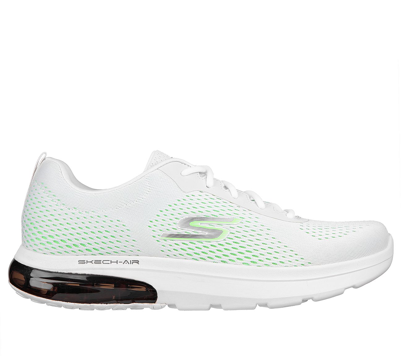 GO WALK AIR 2.0 - ENTERPRISE, WHITE/LIME Footwear Lateral View