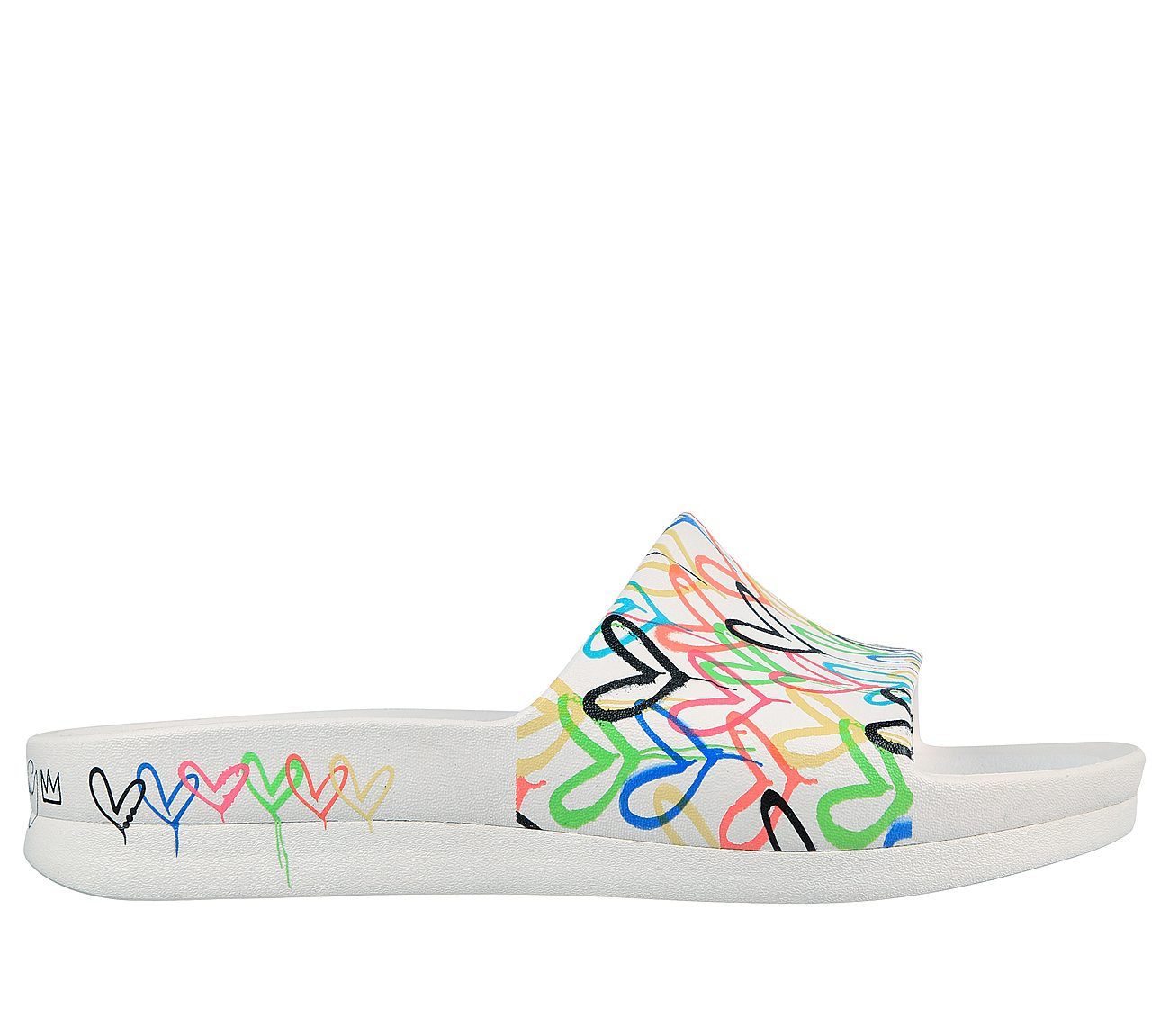 CALI CHARM - TRUST LOVE, WHITE/MULTI Footwear Lateral View