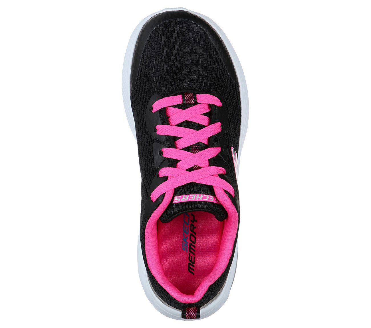 DYNA-AIR-JUMP BRIGHTS, BLACK/HOT PINK Footwear Top View