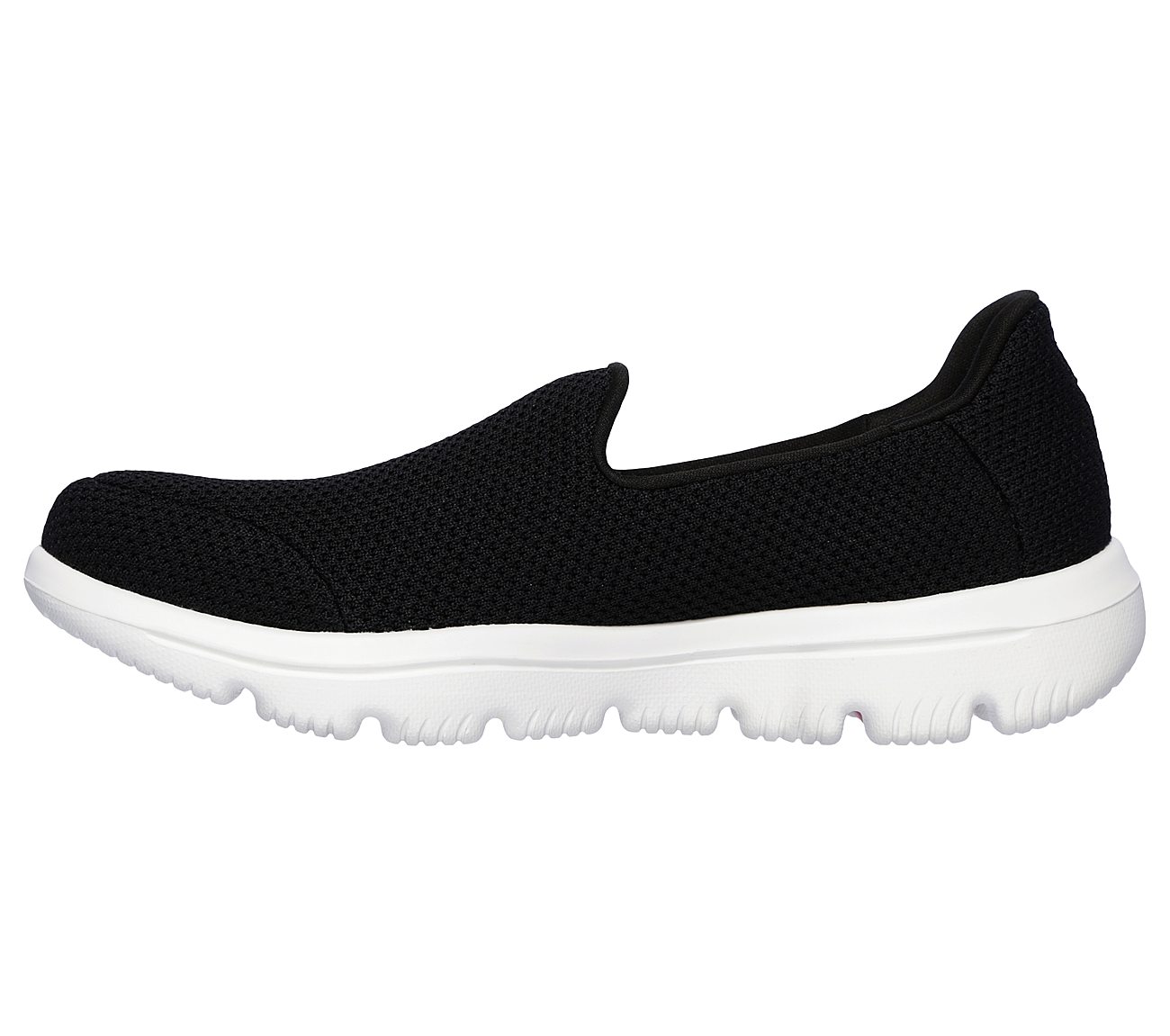GO WALK EVOLUTION ULTRA-SATIS, BLACK/WHITE Footwear Left View
