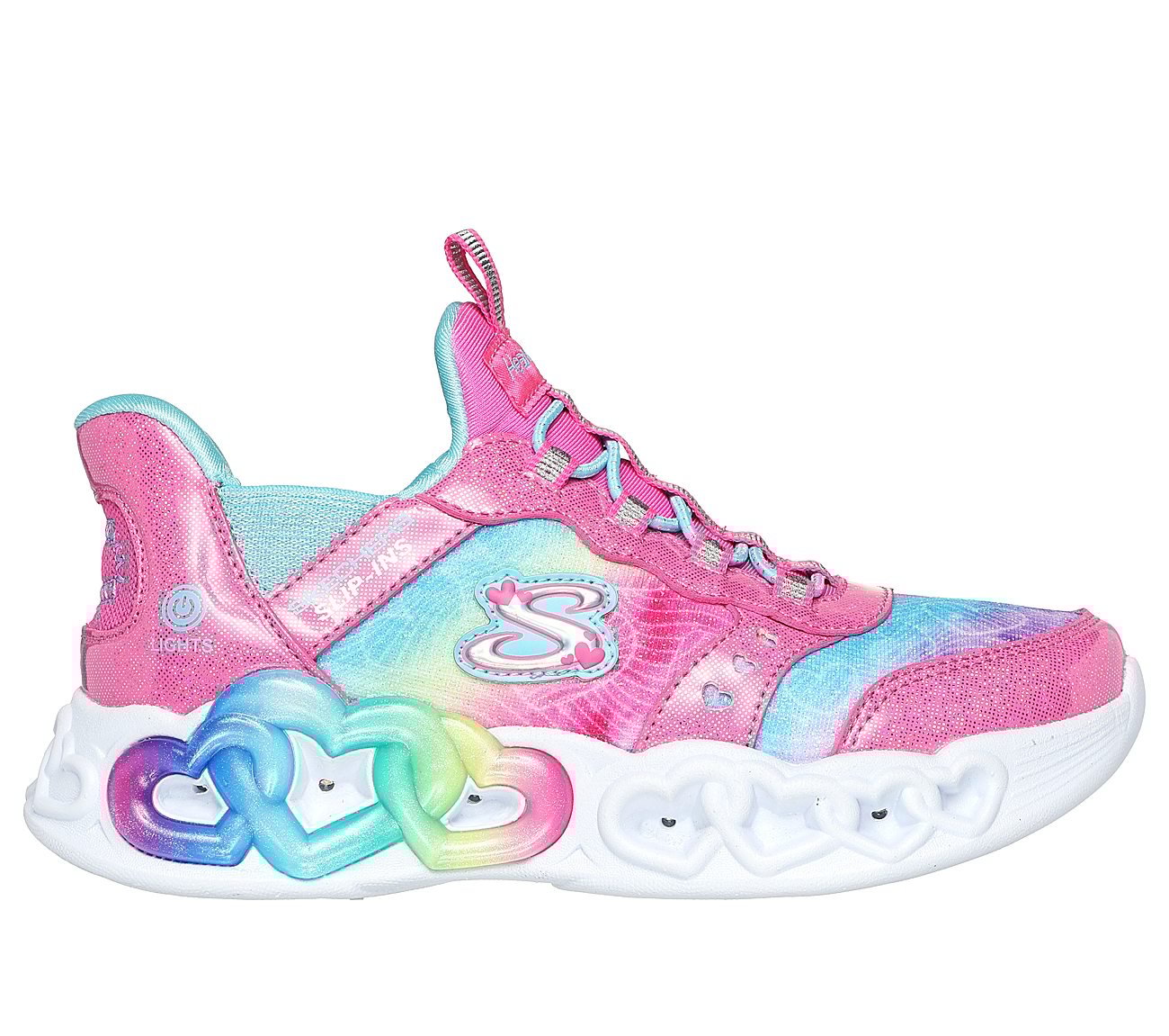 INFINITE HEART LIGHTS - ETERN, PINK/MULTI Footwear Lateral View