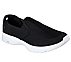 GO WALK 4 - CONTAIN, BLACK/WHITE Footwear Lateral View