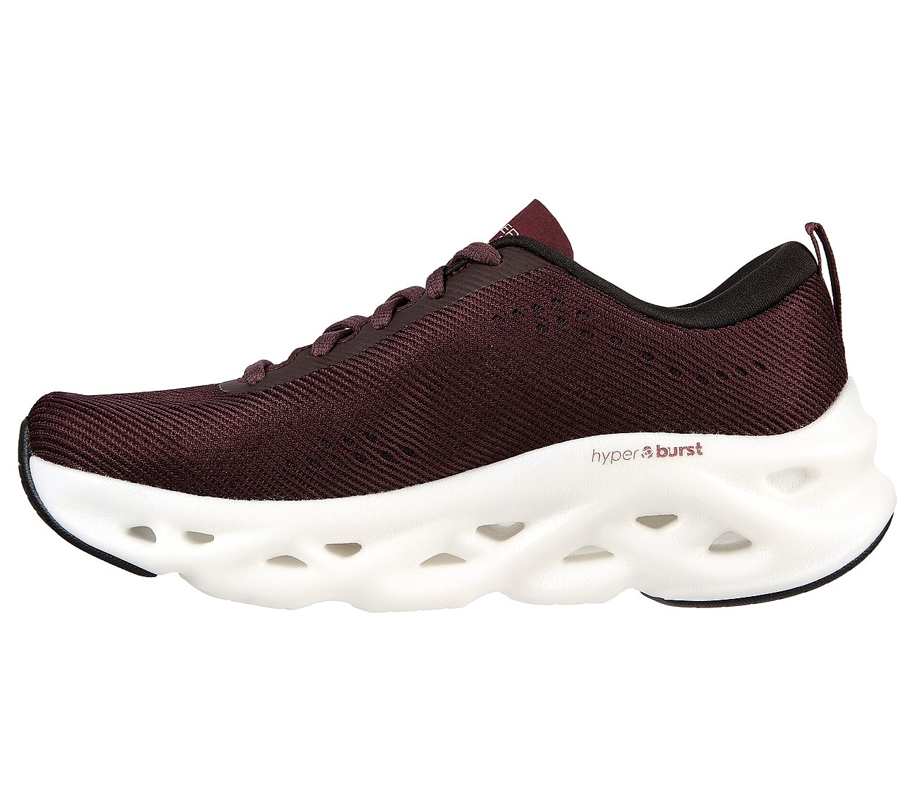 GO RUN SWIRL TECH, BBURGUNDY Footwear Left View