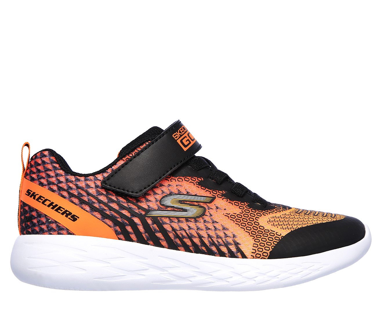 GO RUN 600 - BAXTUX, BLACK/ORANGE Footwear Lateral View