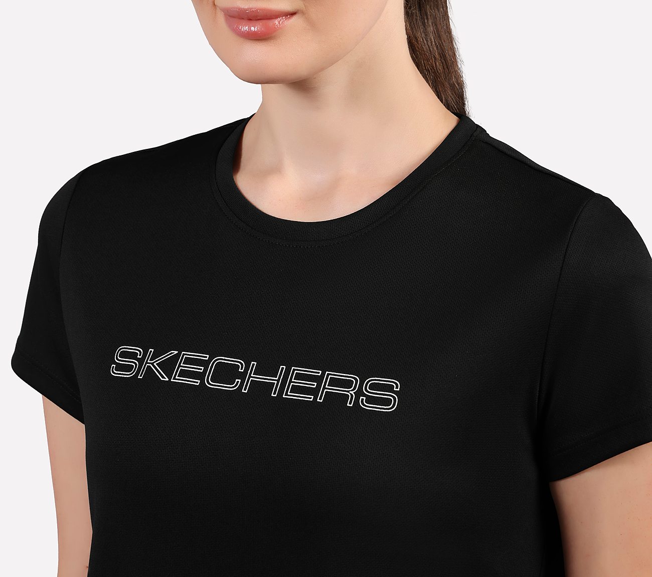 ROUND NECK BRANDED T SHIRT, BLACK Apparels Right View
