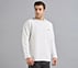 OVERSIZED CONTRAST FLATLOCK TEE, WHITE