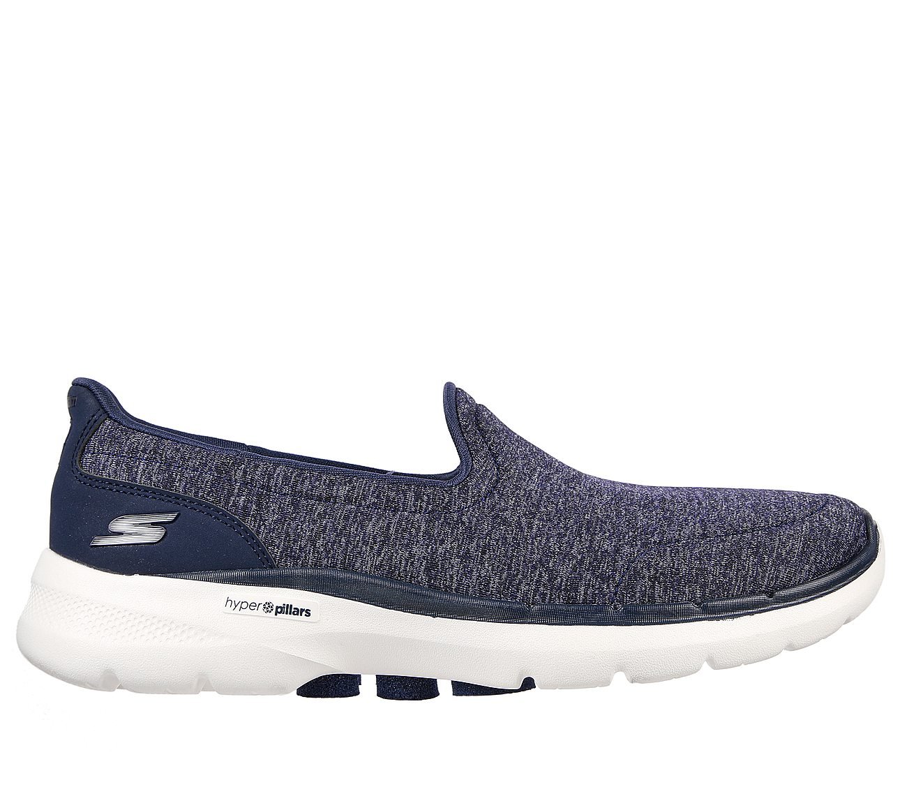 GO WALK 6 - GRAND HORIZON, NAVY/WHITE Footwear Lateral View