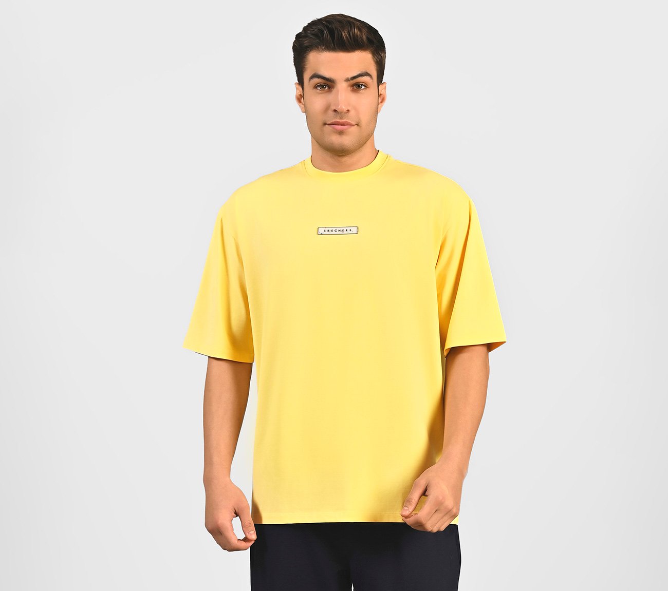BACK PALM PRINT T-SHIRT, YELLOW/MULTI Apparel Lateral View