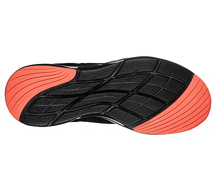 MERIDIAN- OSTWALL, BLACK/CORAL Footwear Bottom View