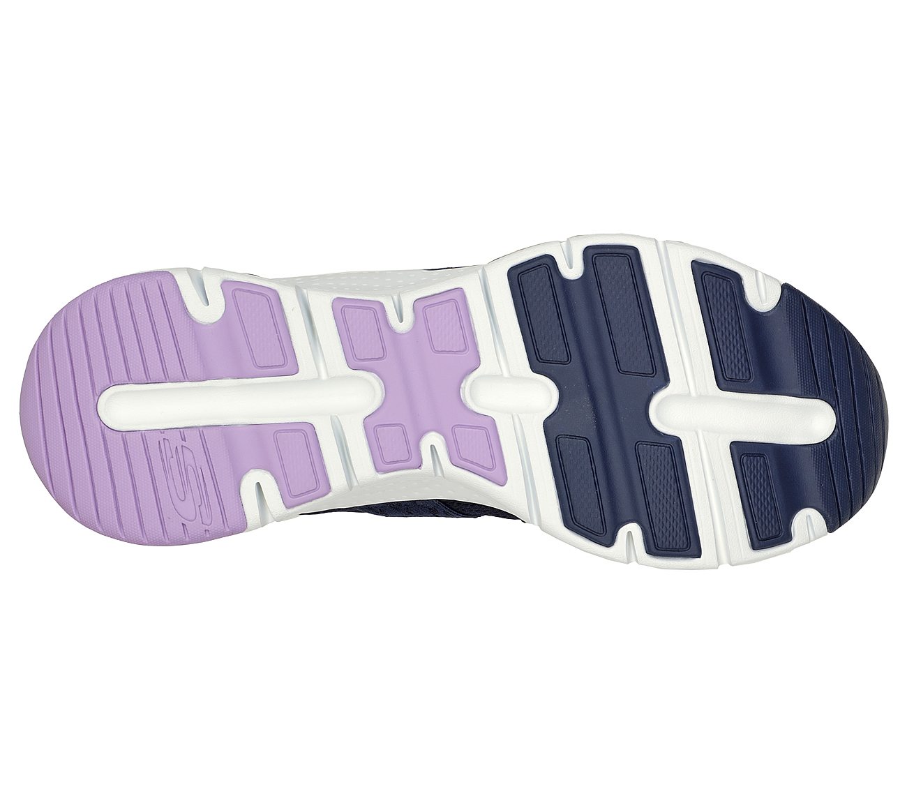 ARCH FIT-MODERN RHYTHM, NAVY/LAVENDER Footwear Bottom View