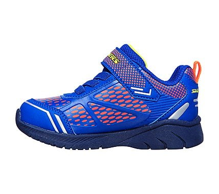 MIGHTY STRIDE, BLUE/ORANGE Footwear Left View