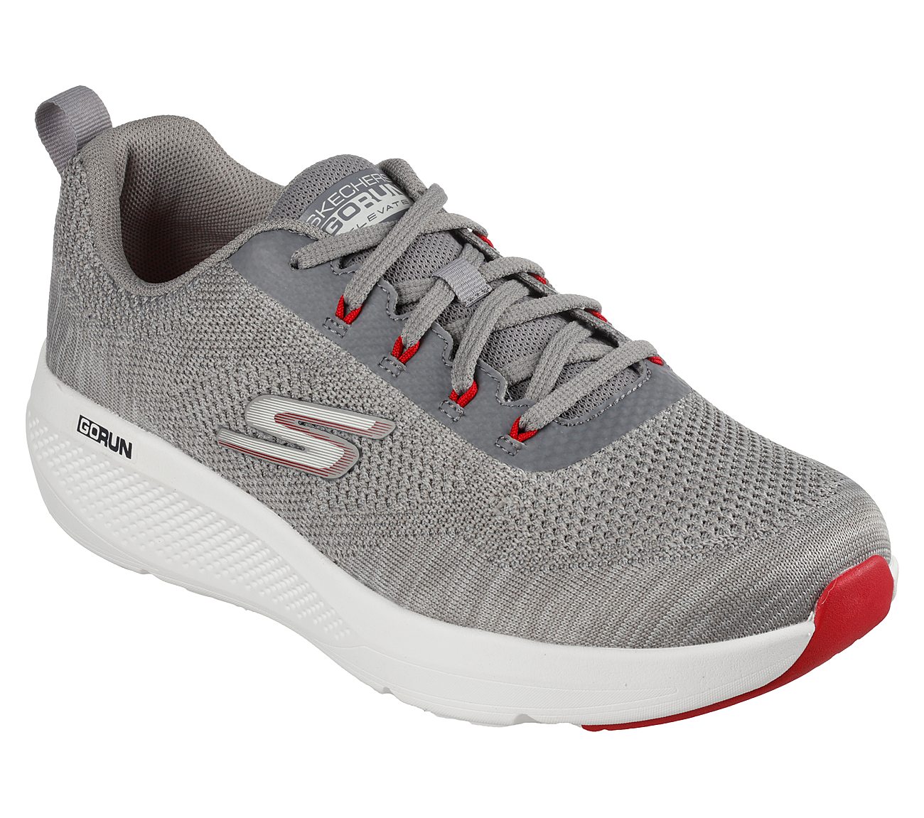 GO RUN ELEVATE, GREY/RED Footwear Right View