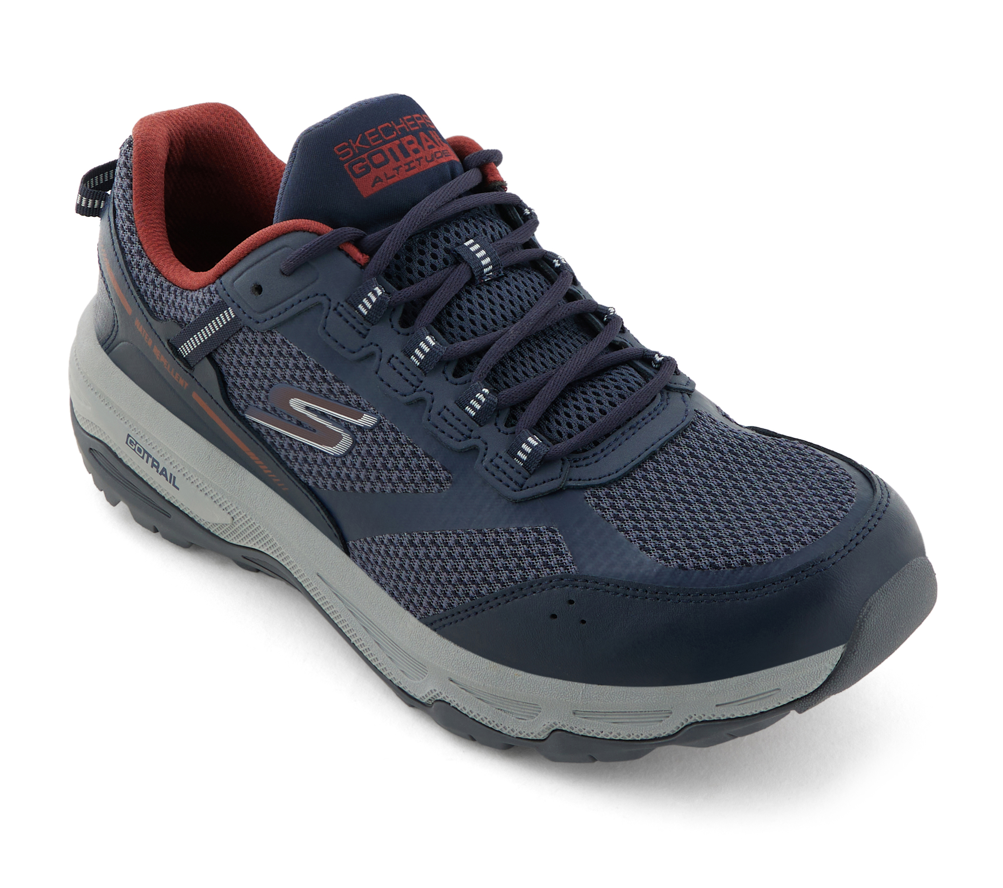 GO RUN TRAIL ALTITUDE, NAVY/GREY Footwear Lateral View