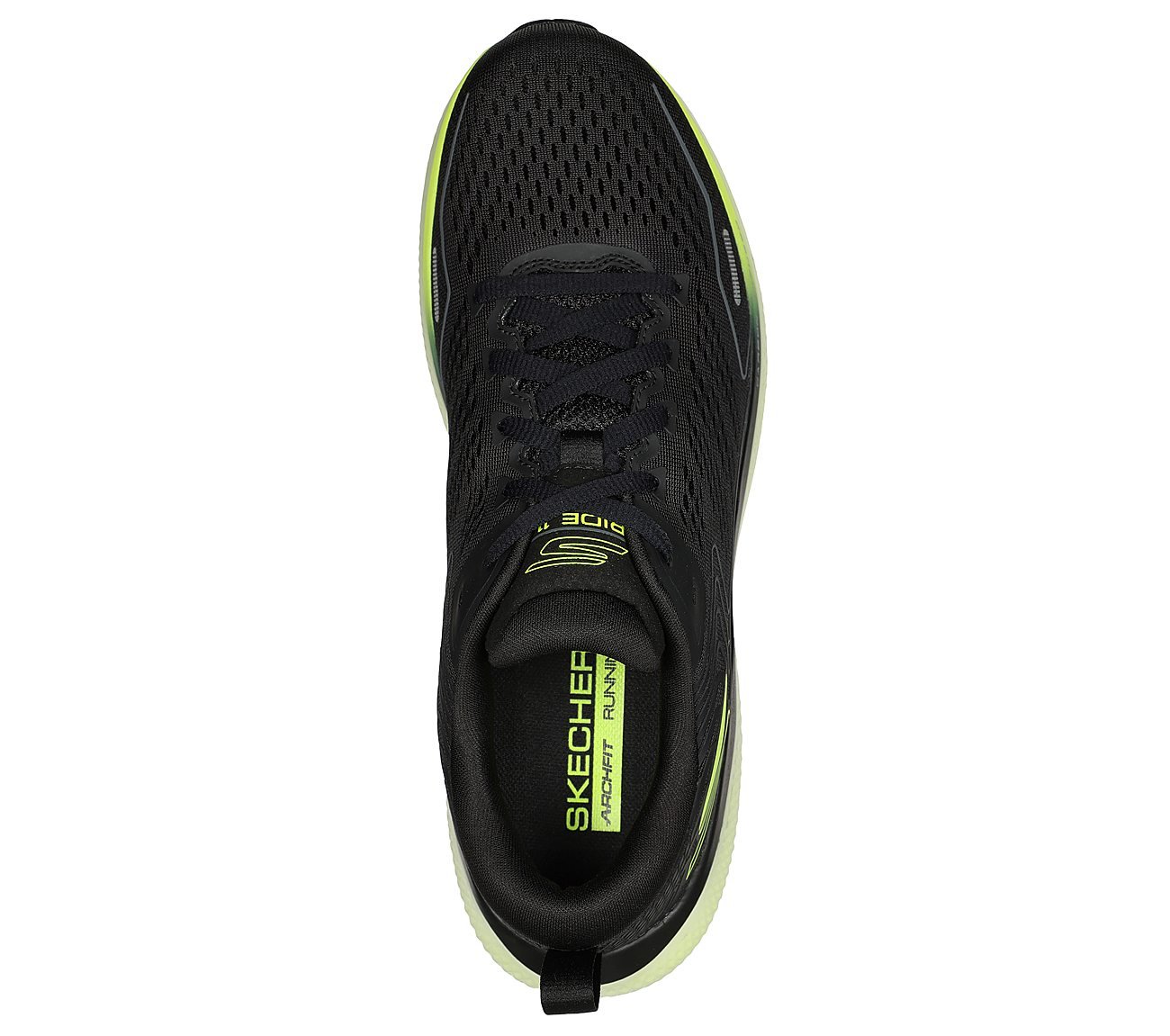 GO RUN RIDE 11, BLACK Footwear Top View