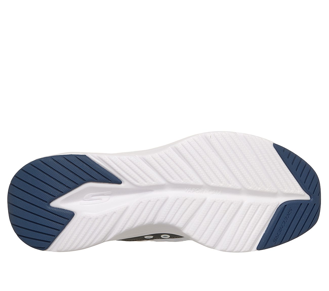 CONTOUR FOAM - COZY FIT, WHITE/NAVY Footwear Bottom View