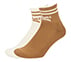 2PK WOMENS SOLID HALF TERRY ANKLE, BROWN/WHITE