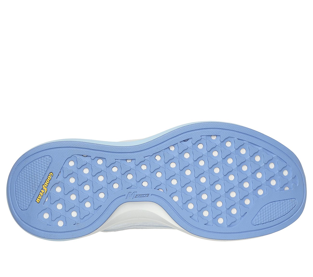 GO RUN PULSE 2.0 - CORSS ROAD, WHITE/BLUE Footwear Bottom View