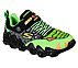 SKECH-O-SAURUS LIGHTS, BLACK/LIME Footwear Lateral View