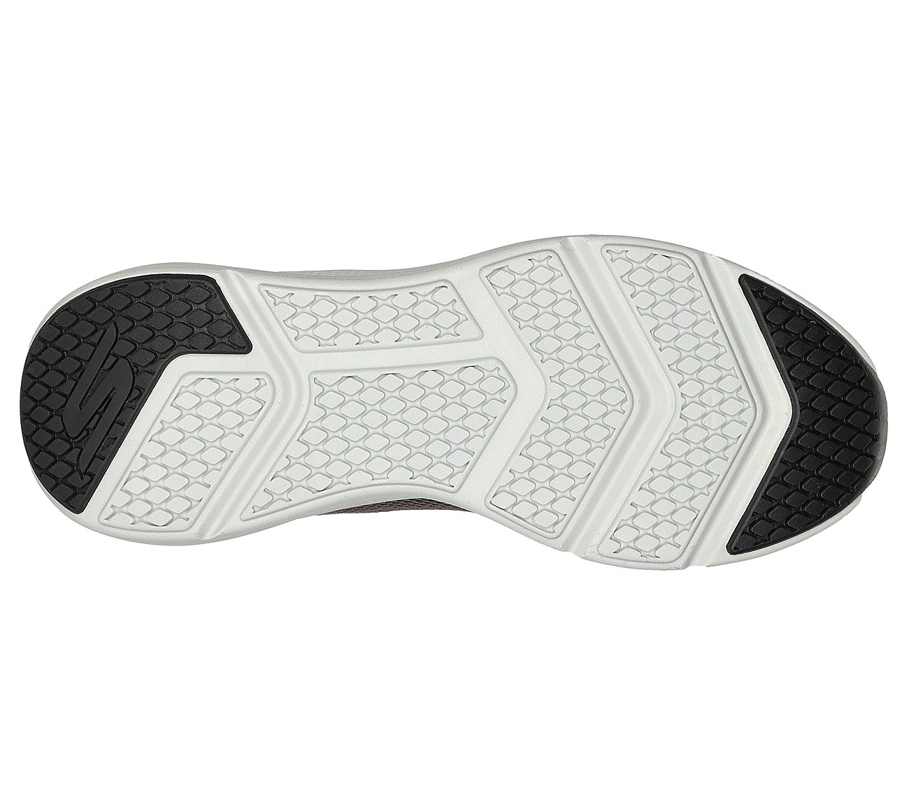 GO RUN VELOCITY, CHARCOAL/BLACK Footwear Bottom View