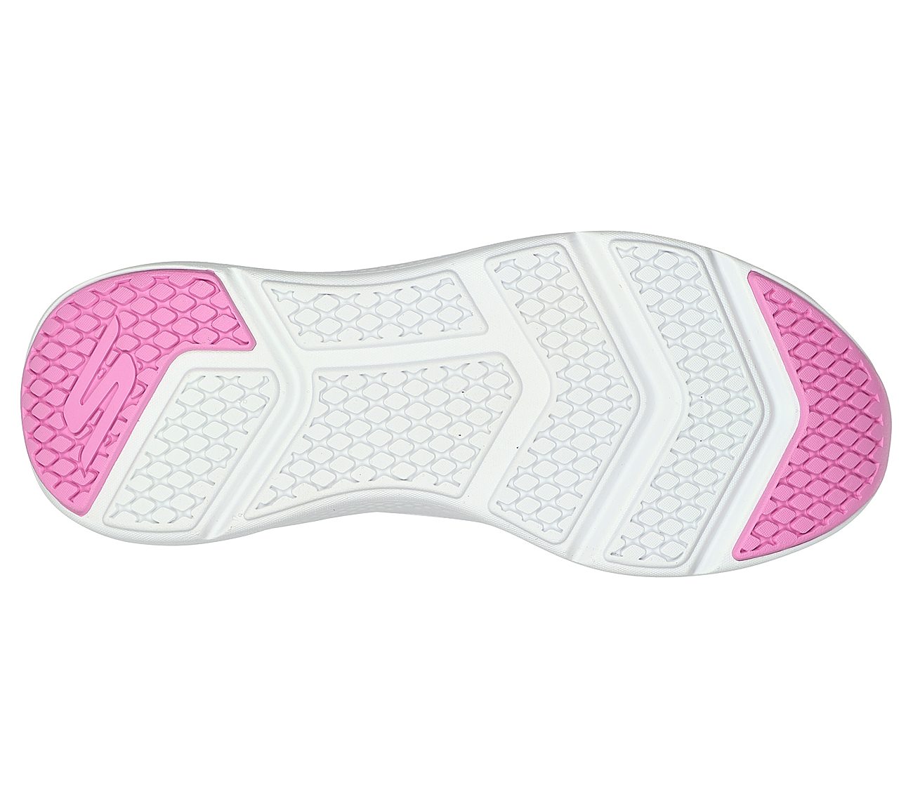 GO RUN ELEVATE - HOT STREAK, WHITE/PINK Footwear Bottom View