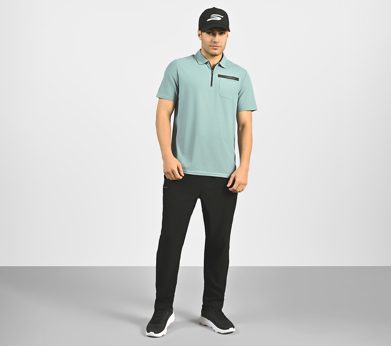 ZIP CLOSURE POLO, SAGE Apparel Right View