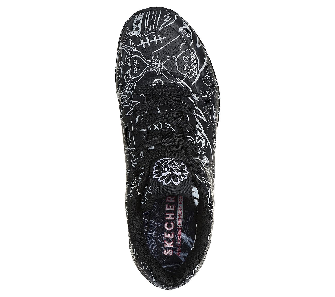 UNO - PROCESS SKETCH, BLACK/WHITE Footwear Top View