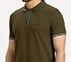 MULTI TONE TIPPING POLO, BROWN/SAGE