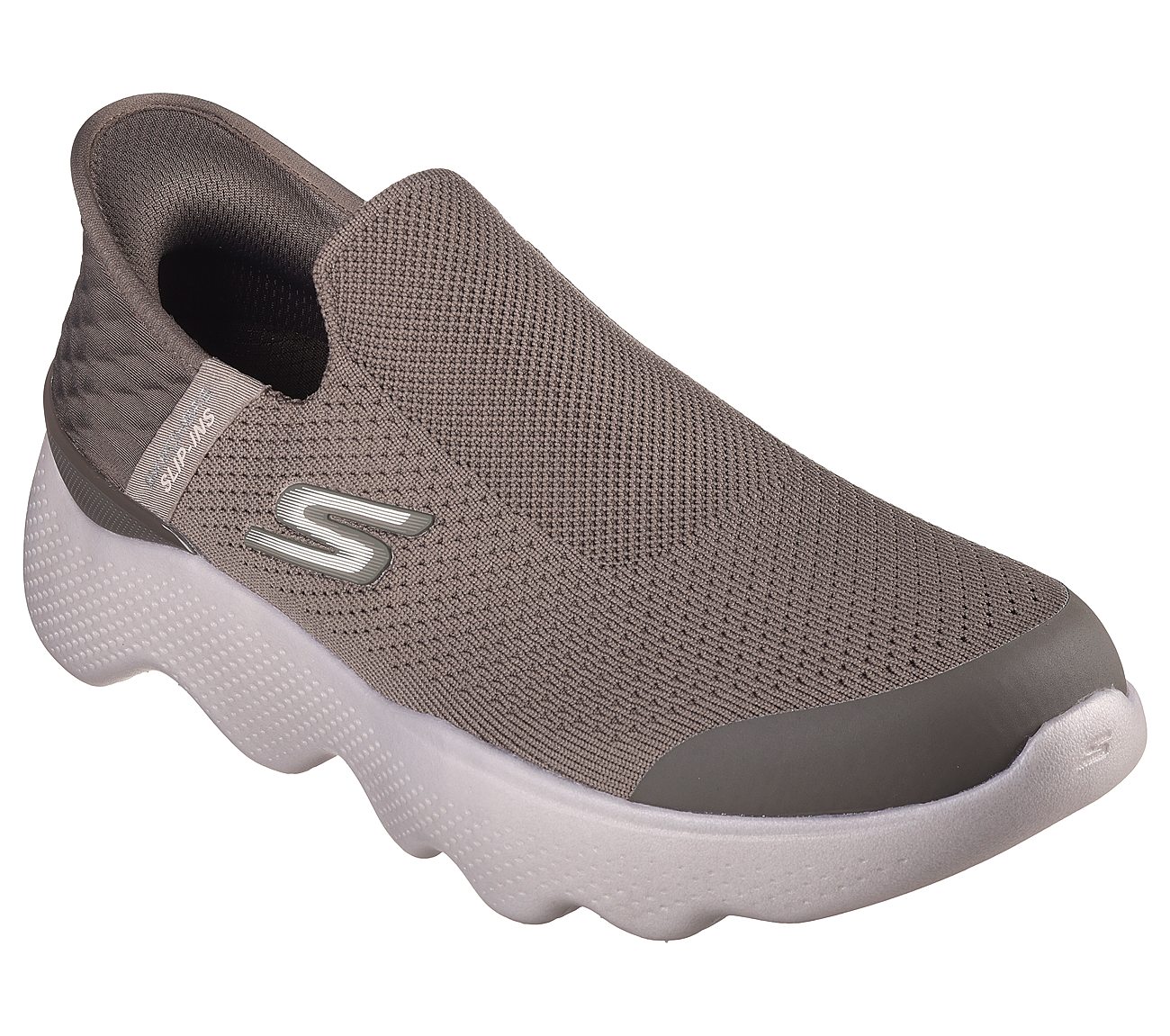 GO WALK MASSAGE FIT - CURRENT, KKHAKI Footwear Lateral View