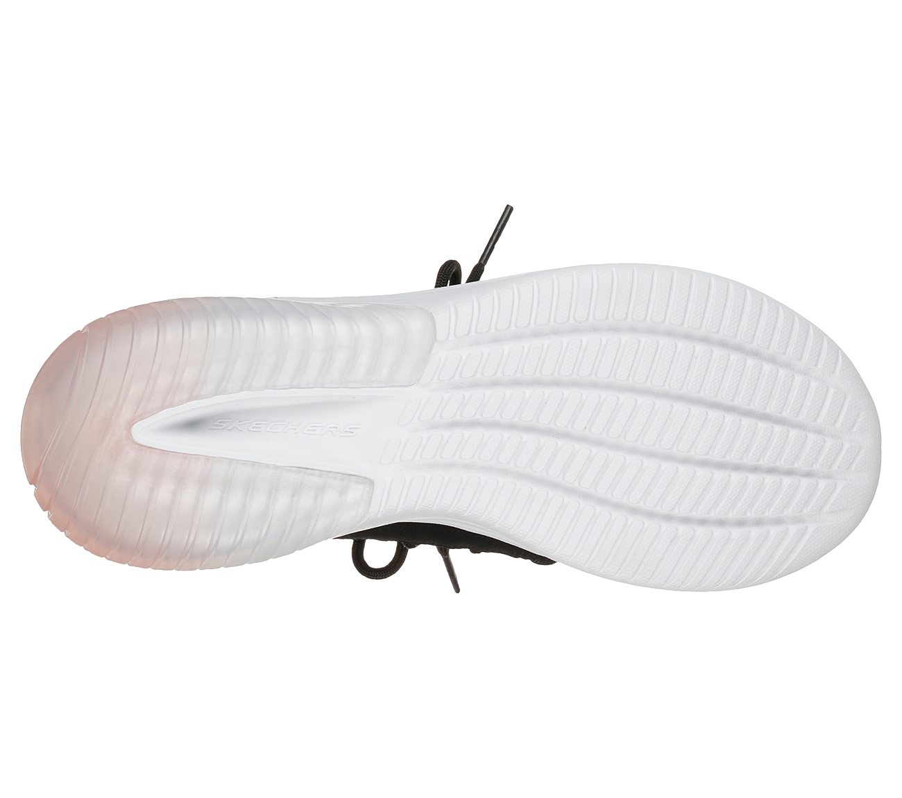 SKECH-AIR ULTRA FLEX-LITE BRE, BLACK/LIGHT PINK Footwear Bottom View
