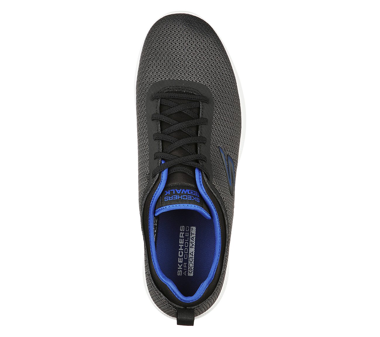 GO WALK STABILITY - PROGRESS, BLACK/BLUE Footwear Top View