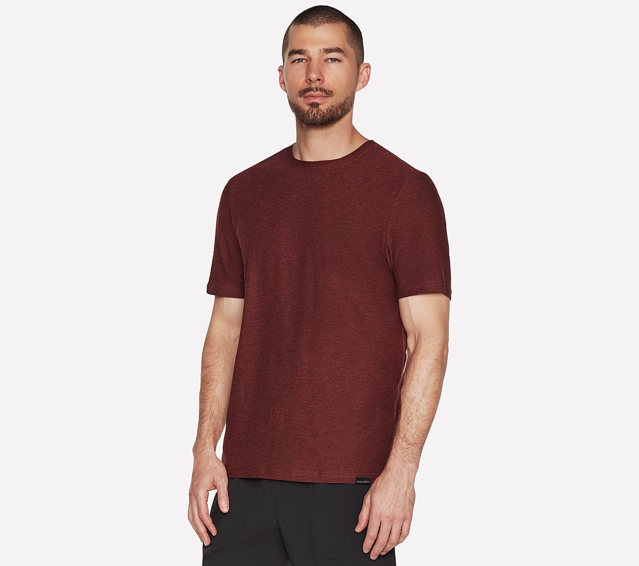 GODRI ALL DAY T-SHIRT, DDARK RED Apparels Left View