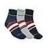 3PK MENS STRIPPED NON TERRY A, BLACK/NAVY