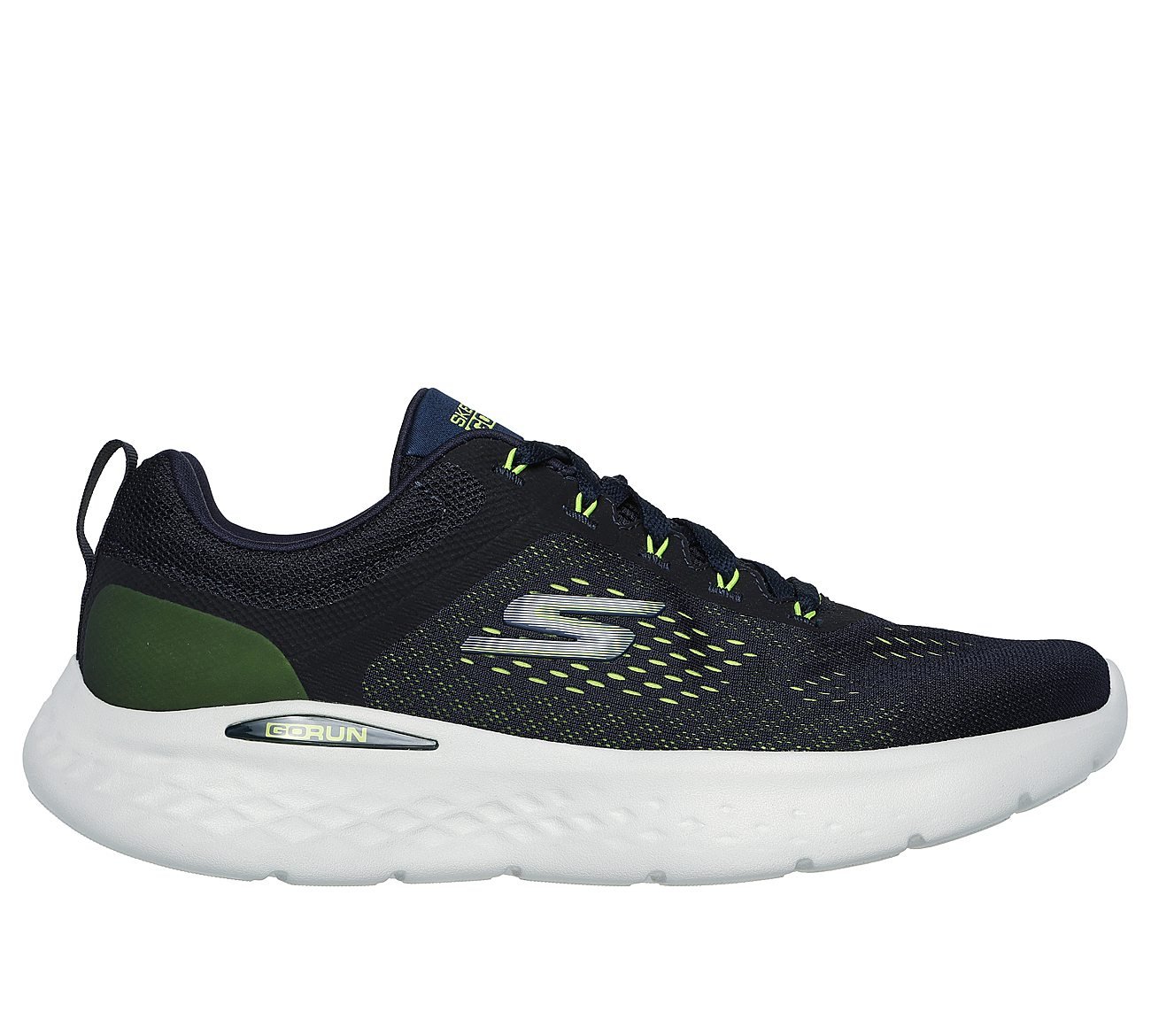 GO RUN LITE, NAVY/LIME Footwear Lateral View
