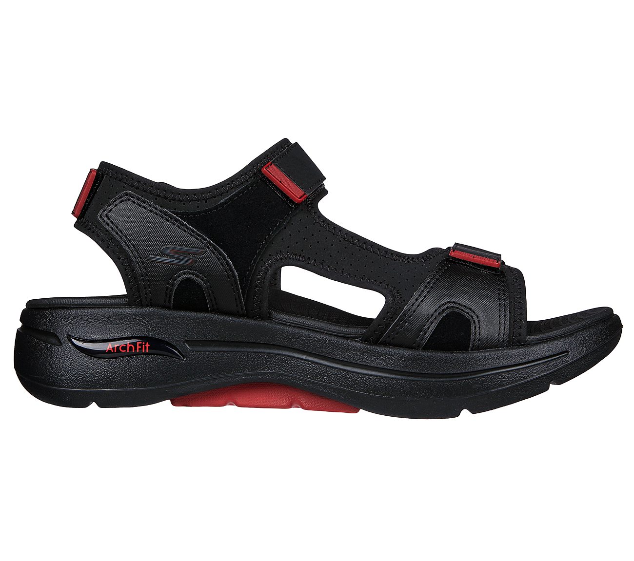 GO WALK ARCH FIT SANDAL-MISSI, BLACK/RED Footwear Right View