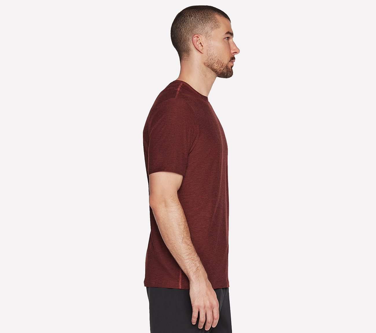 GODRI ALL DAY T-SHIRT, DDARK RED Apparels Bottom View