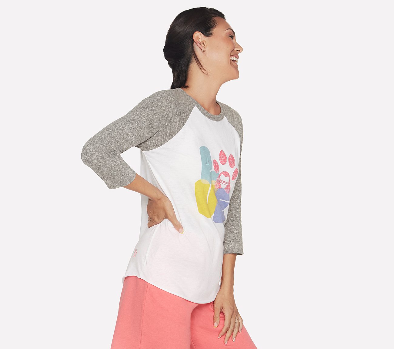 BOBS LOVE BASEBALL T-SHIRT, WWWHITE Apparels Bottom View