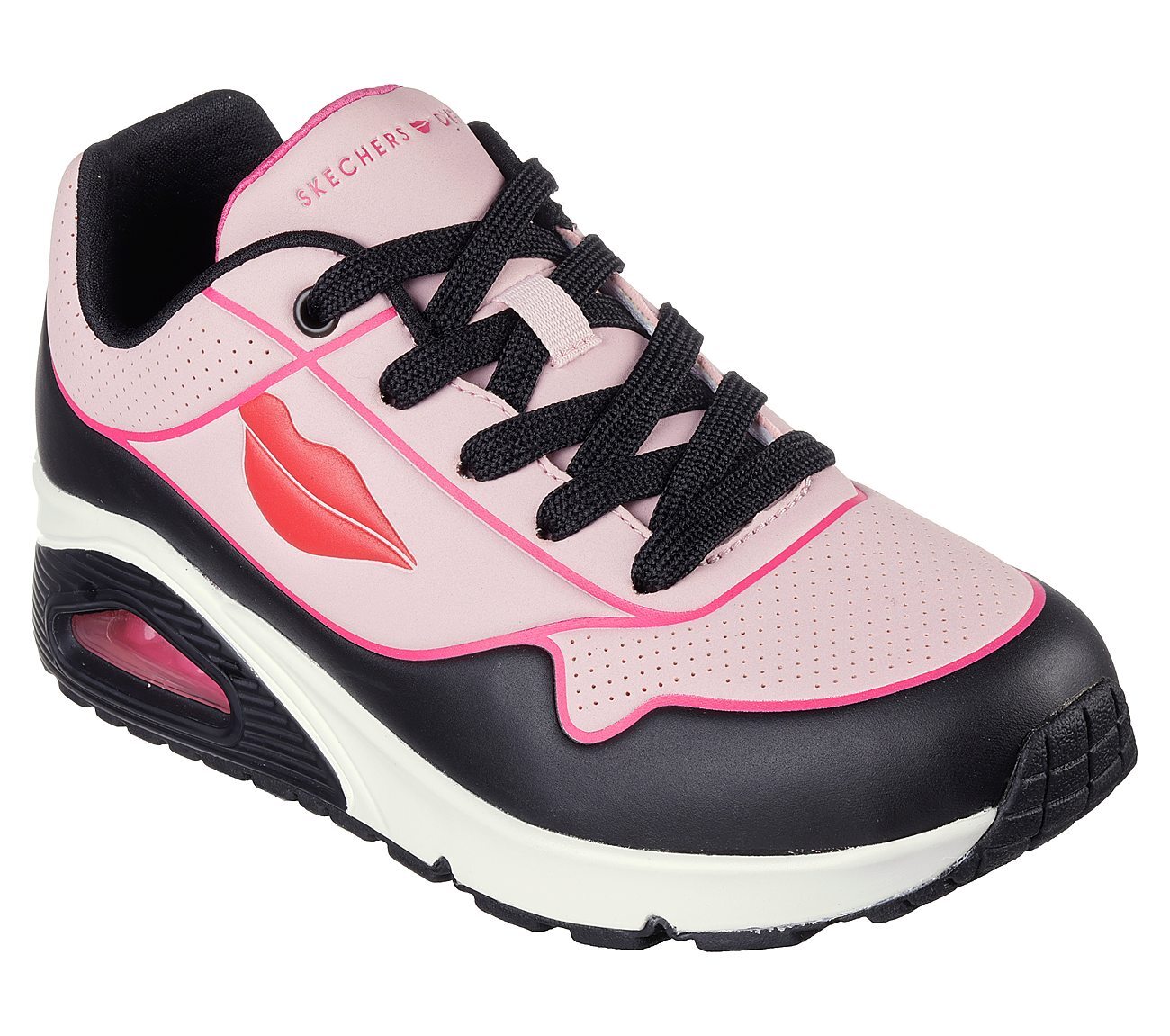 DVF: Uno - Beso, BLACK/PINK Footwear Right View