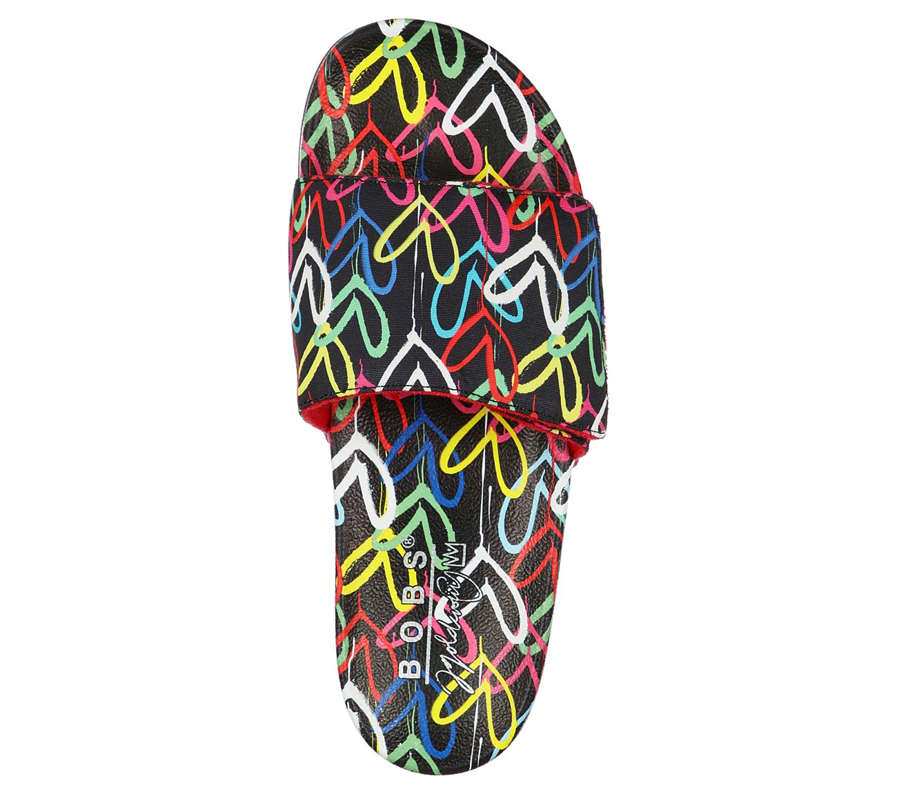 POP UPS 2-LOVE & SUMMER, BLACK/MULTI Footwear Top View