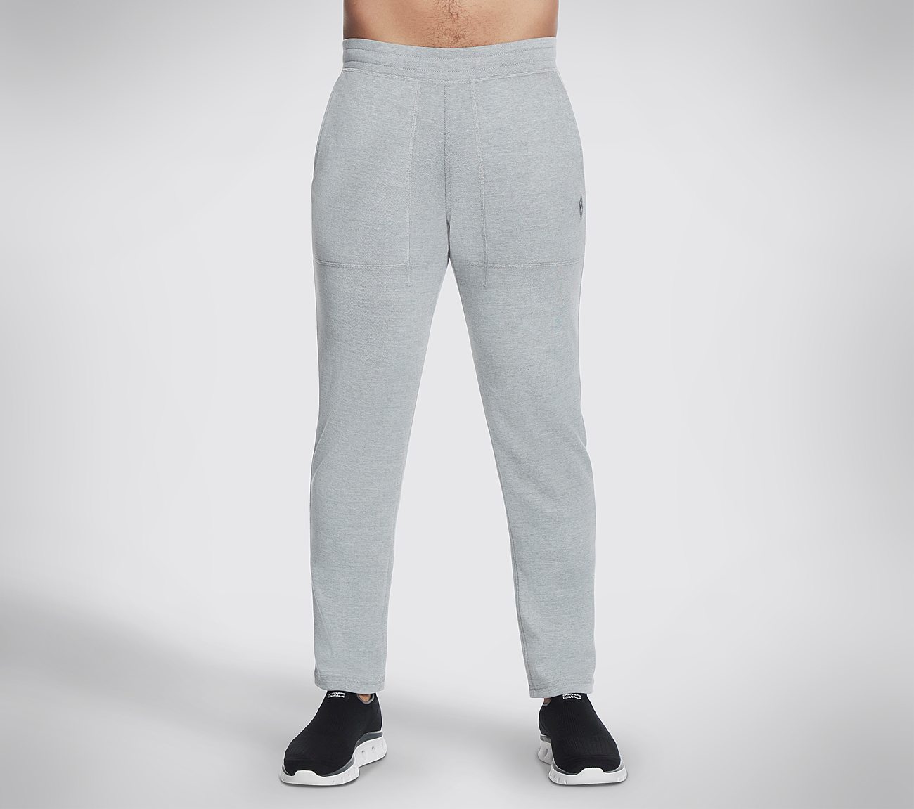 GOKNIT PIQUE LOUNGE PANT, LIGHT GREY Apparels Lateral View