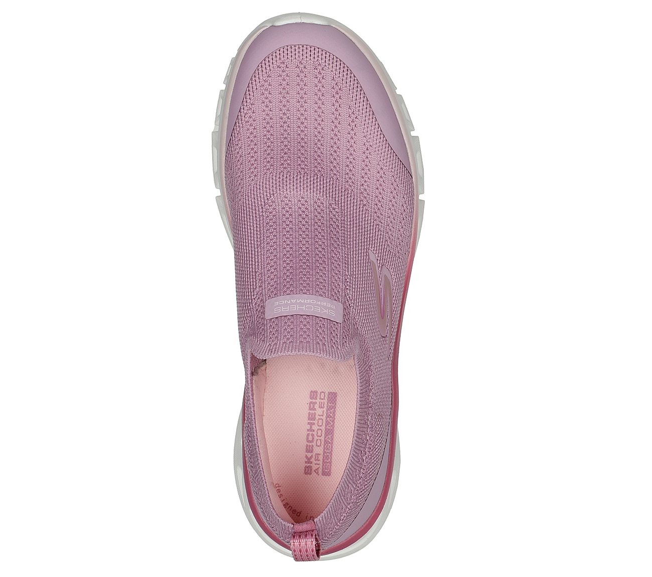 GO RUN GLIDE-STEP FLEX - ZULA, PPINK Footwear Top View