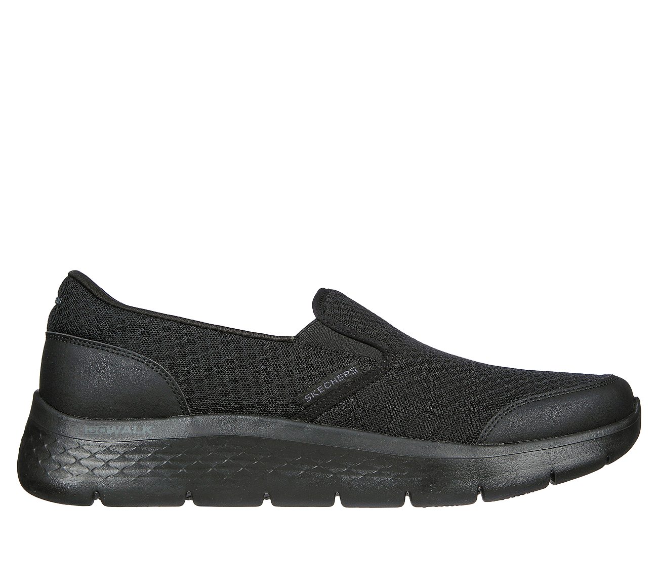 Skechers Black Go Walk-Flex-Reque Mens Walking Shoes - Style ID: 216485 ...