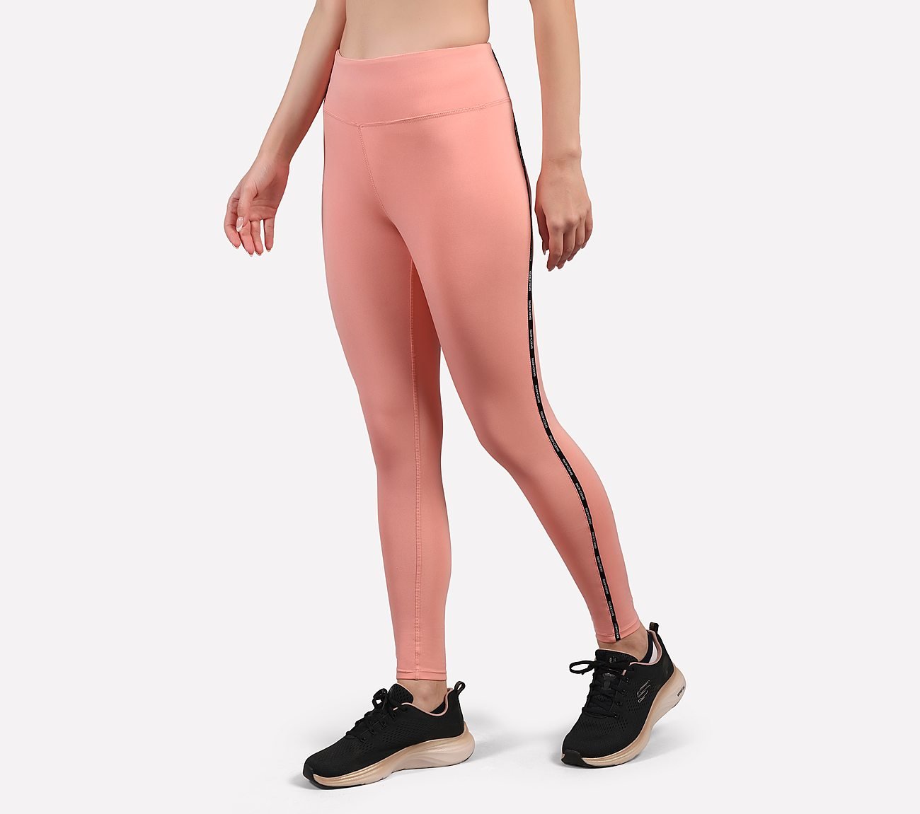 BRANDED TAPE APPLIQUE LEGGING, PURPLE/YELL